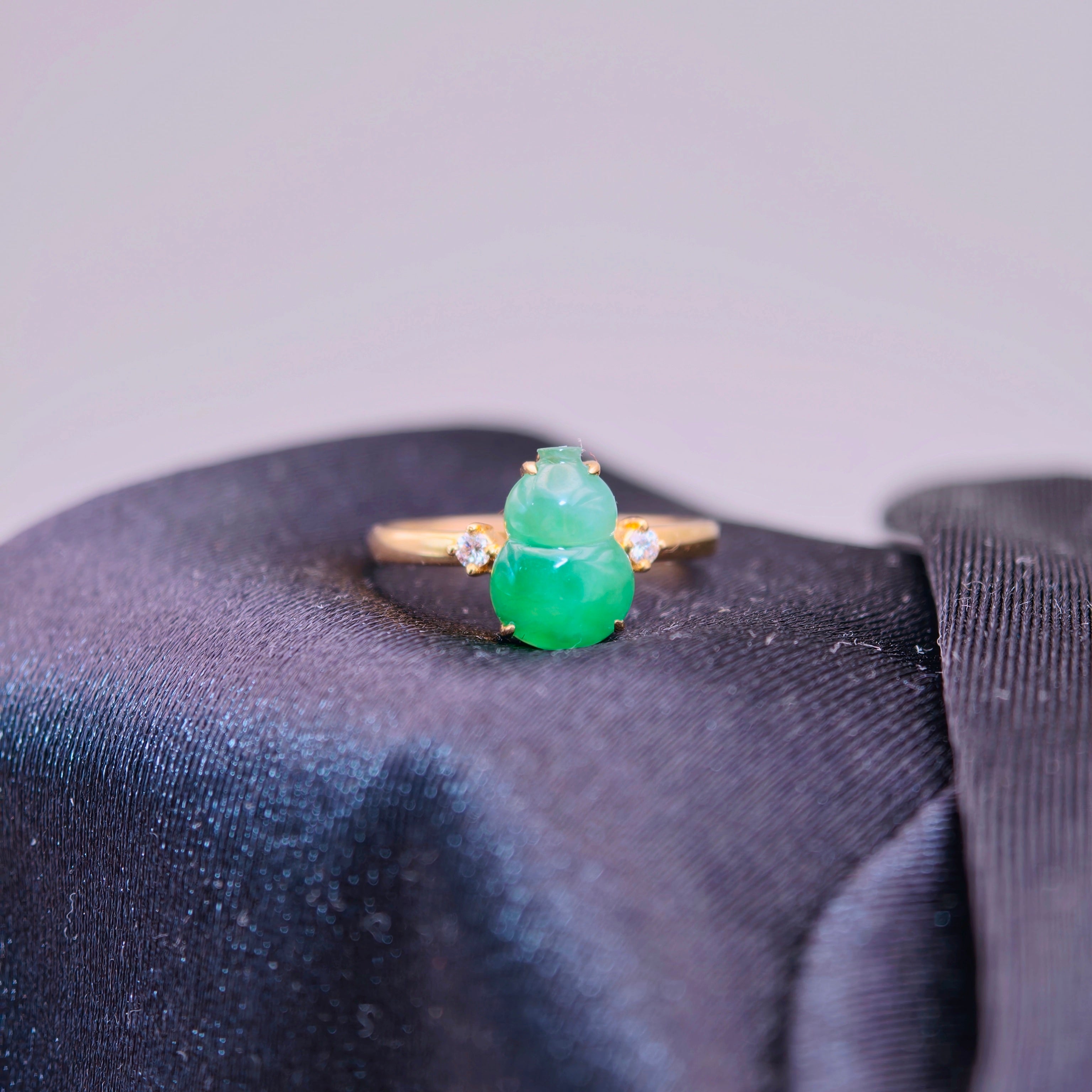 CYBER 葫蘆｜Wulu Jadeite Gold Ring