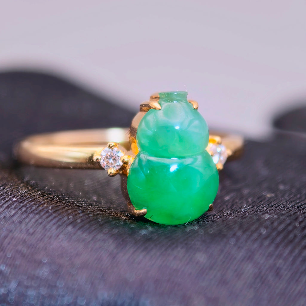 CYBER 葫蘆｜Wulu Jadeite Gold Ring