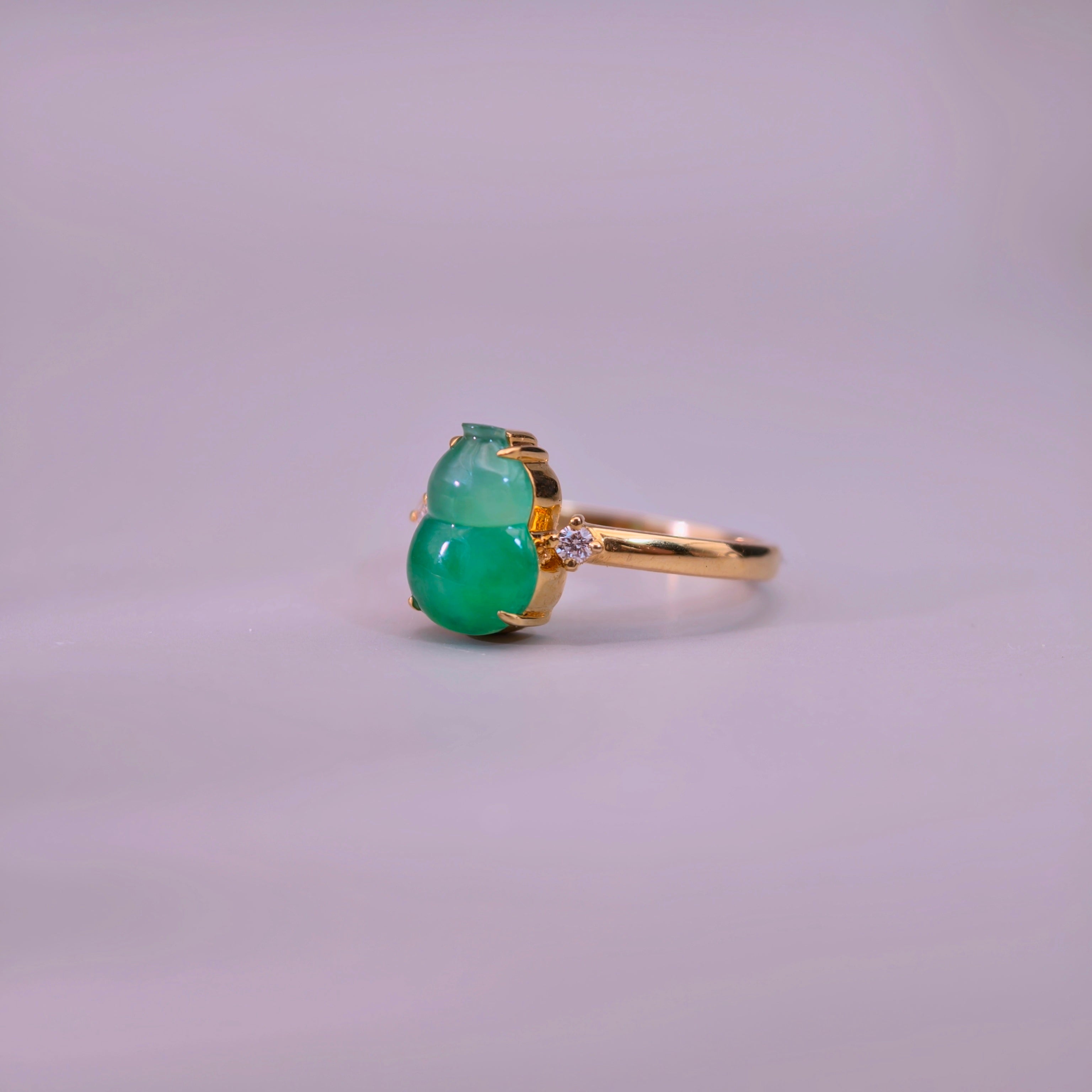 CYBER 葫蘆｜Wulu Jadeite Gold Ring
