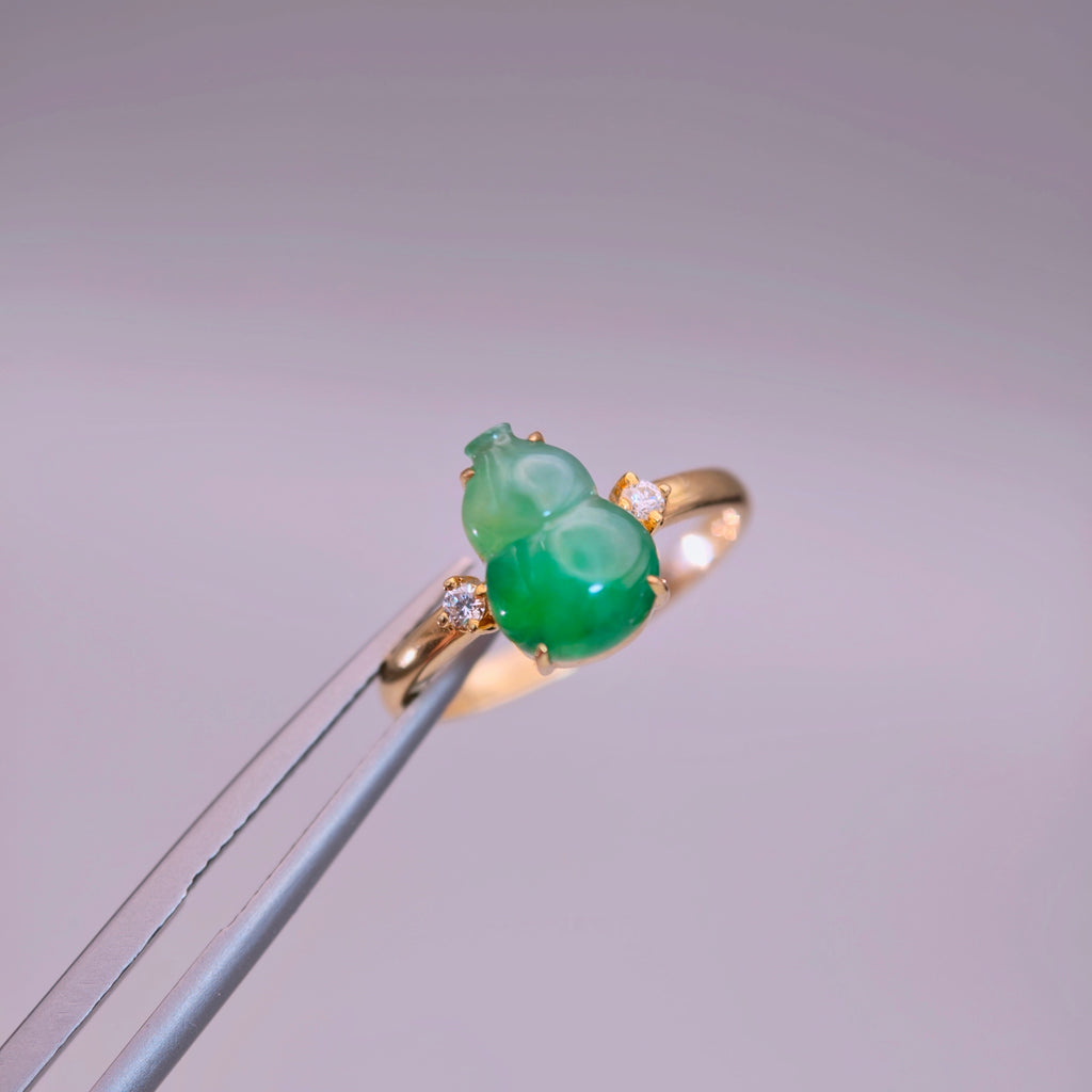 CYBER 葫蘆｜Wulu Jadeite Gold Ring