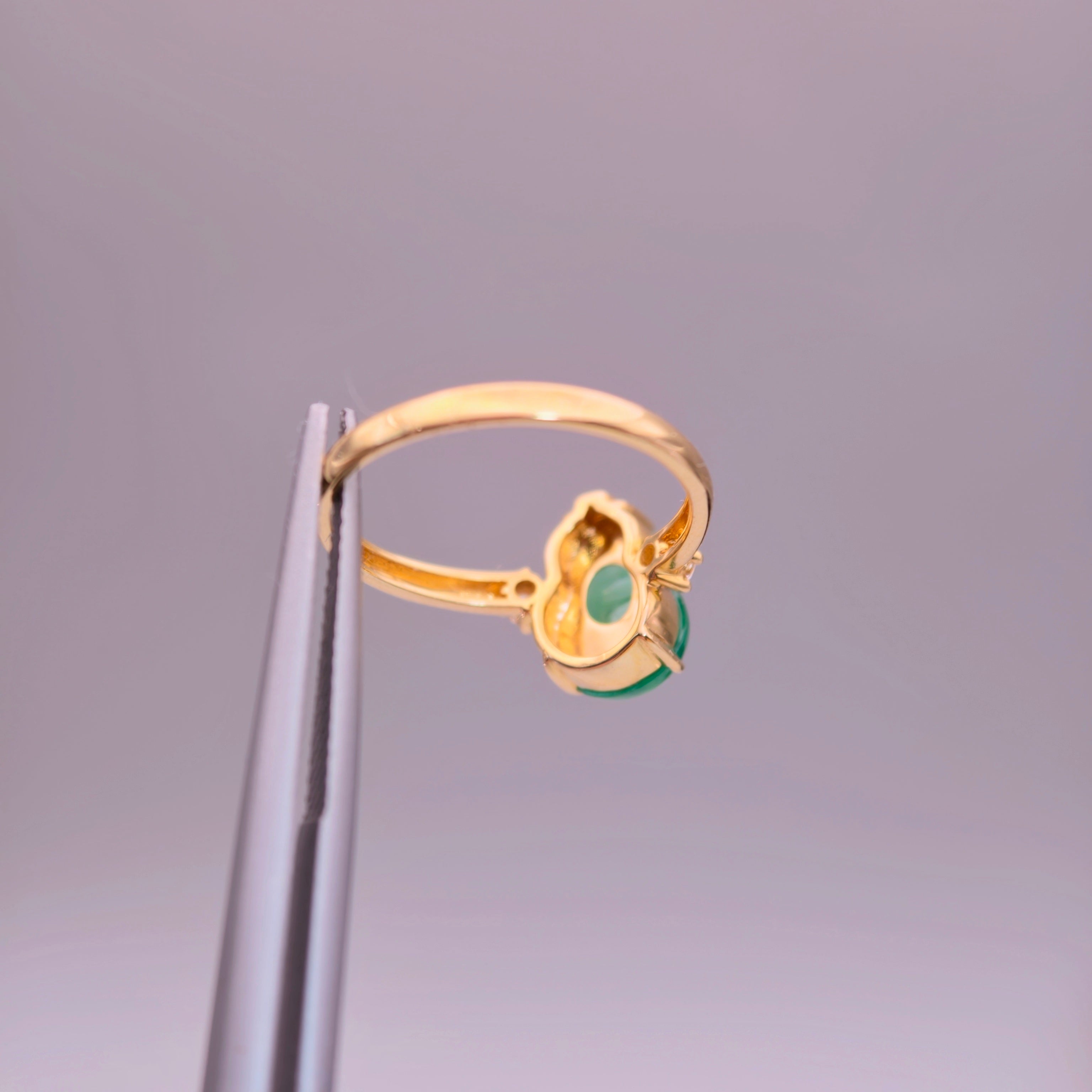 CYBER 葫蘆｜Wulu Jadeite Gold Ring