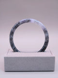 Black & Lavender Jadeite Bangle｜烏雞紫翡翠手鐲《紫霧・墨環01》