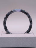 Black & Lavender Jadeite Bangle｜烏雞紫翡翠手鐲《紫霧・墨環02》