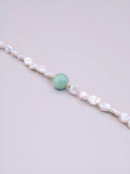 Baroque Pearl & Jadeite Bracelet｜巴洛克珍珠果綠翡翠手鍊《翠心・流光》