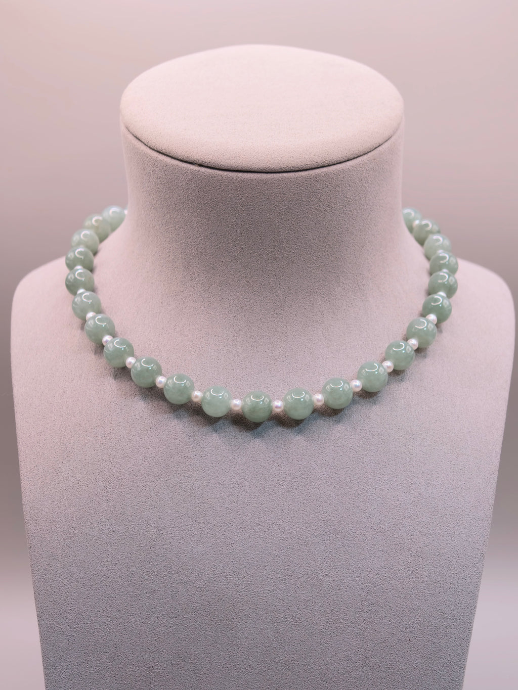 Jadeite & Pearl Necklace｜綠翡翠珍珠項鍊《翠序・珠光》