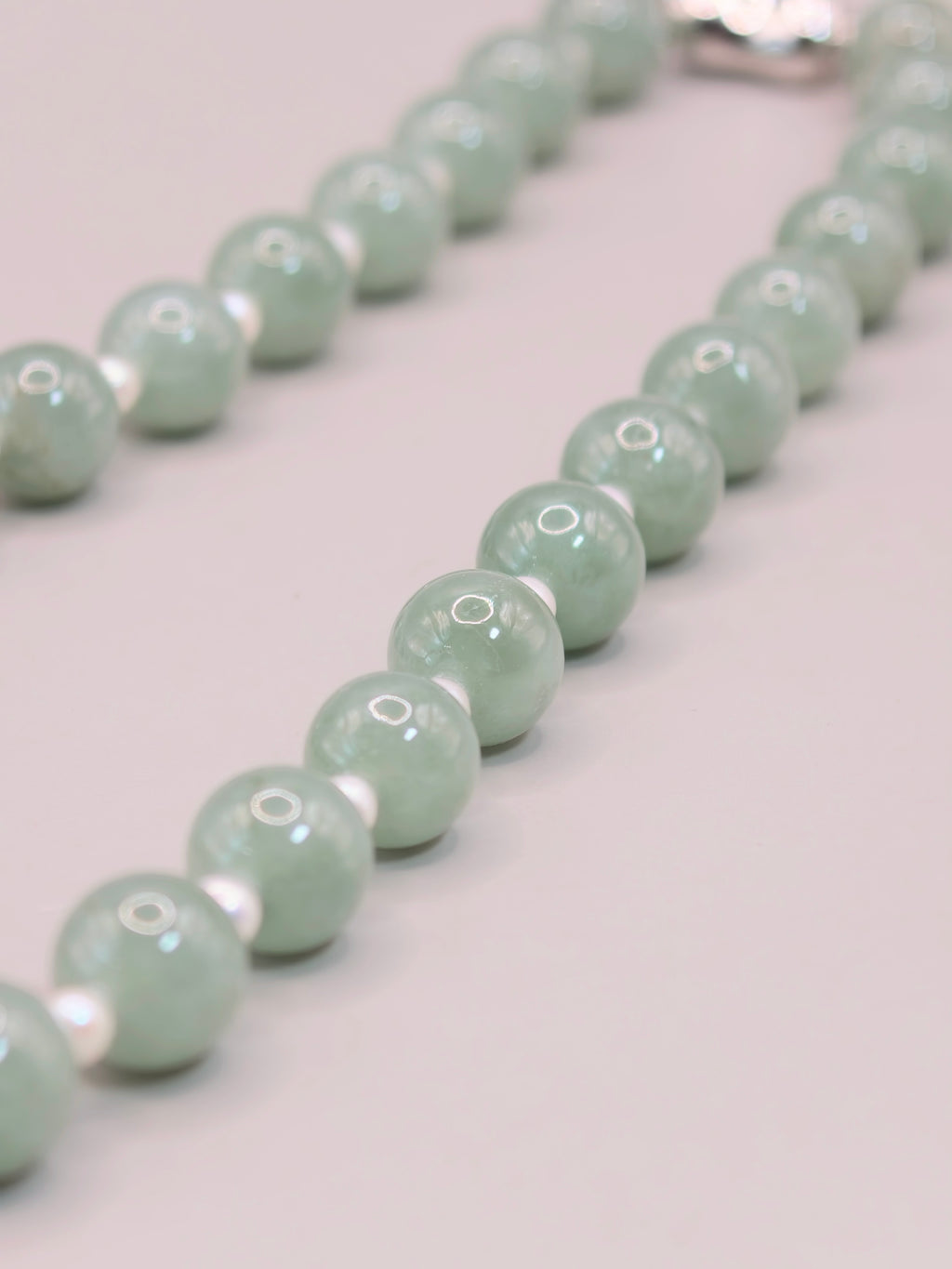 Jadeite & Pearl Necklace｜綠翡翠珍珠項鍊《翠序・珠光》