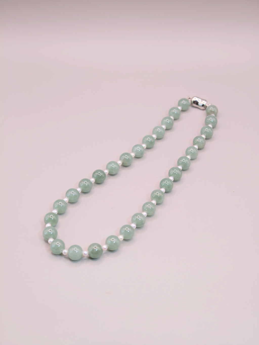 Jadeite & Pearl Necklace｜綠翡翠珍珠項鍊《翠序・珠光》