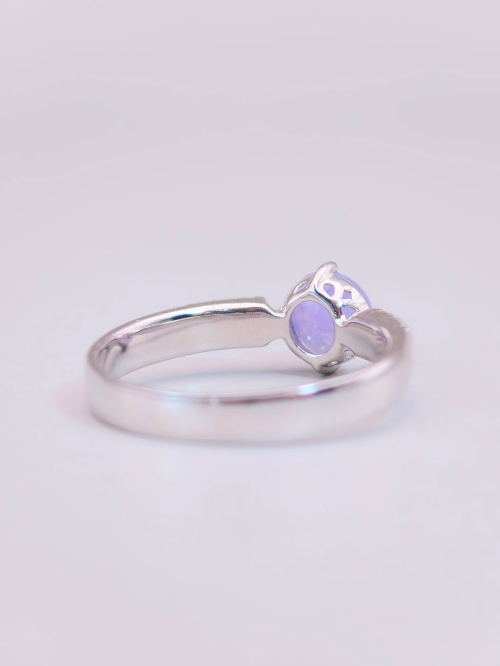 18K Lavender Jadeite Diamond Ring｜18K紅春紫翡翠鑽石戒指《紫曜・方界》