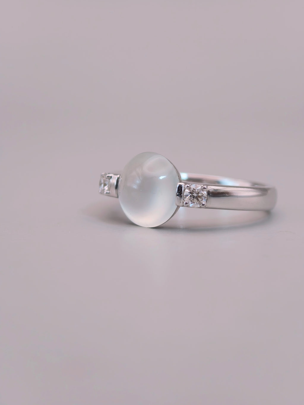 18K Icy Jadeite Ring｜18K冰玻翡翠戒指《玻光・粼粼》