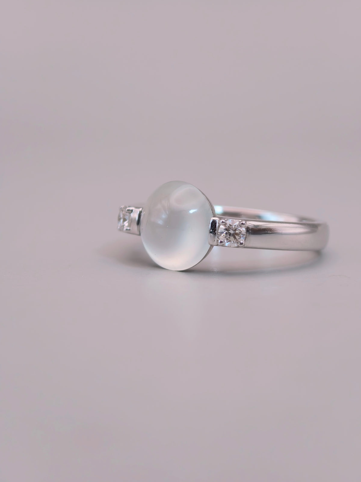 18K Icy Jadeite Ring｜18K冰玻翡翠戒指《玻光・粼粼》