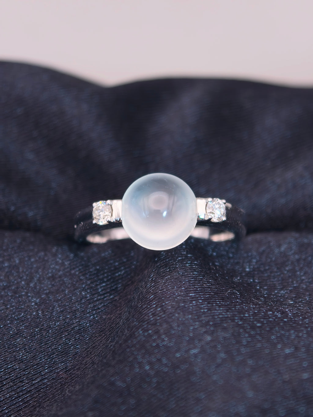 18K Icy Jadeite Ring｜18K冰玻翡翠戒指《玻光・粼粼》