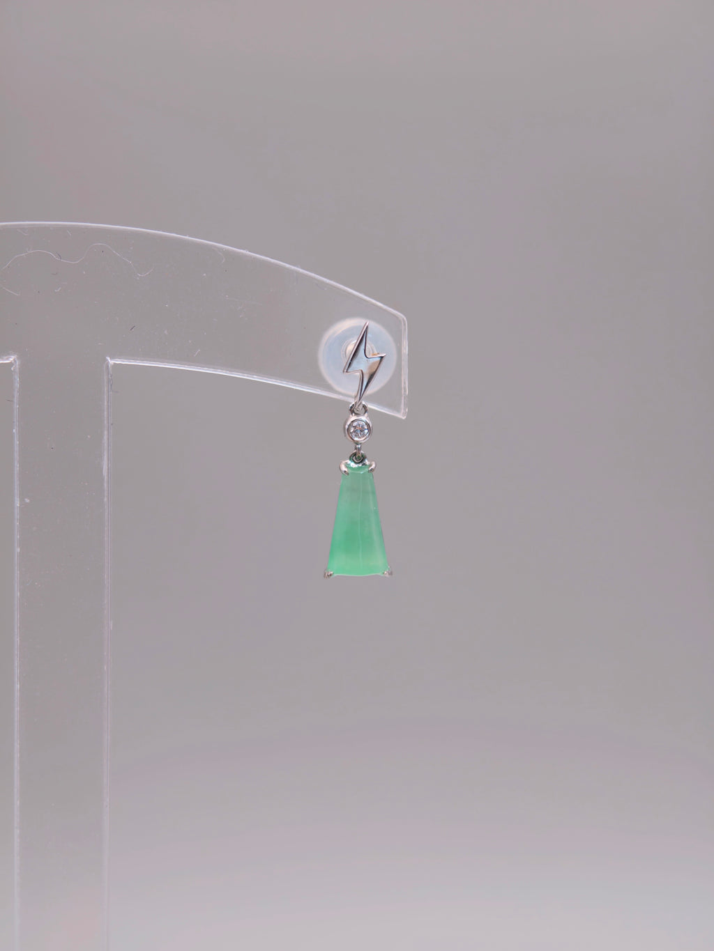 18K Jadeite Twin Star Earrings｜18K雙色翡翠耳釘《雙星・極閃》