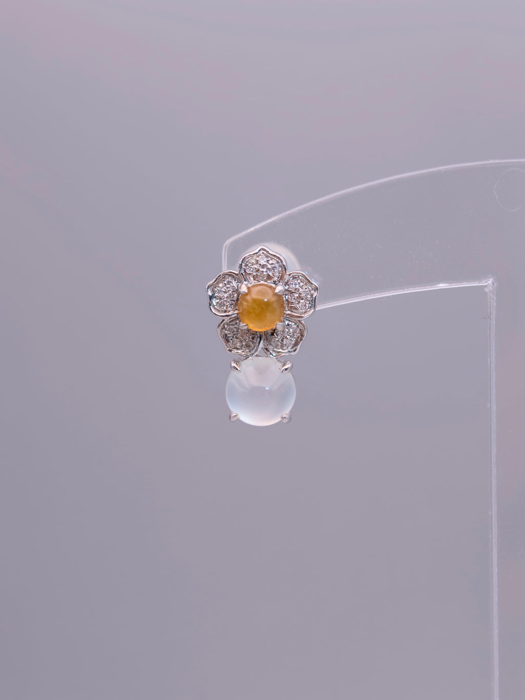 18K Jadeite Plum Blossom Earrings｜18K翡翠梅花耳環《一剪・梅》