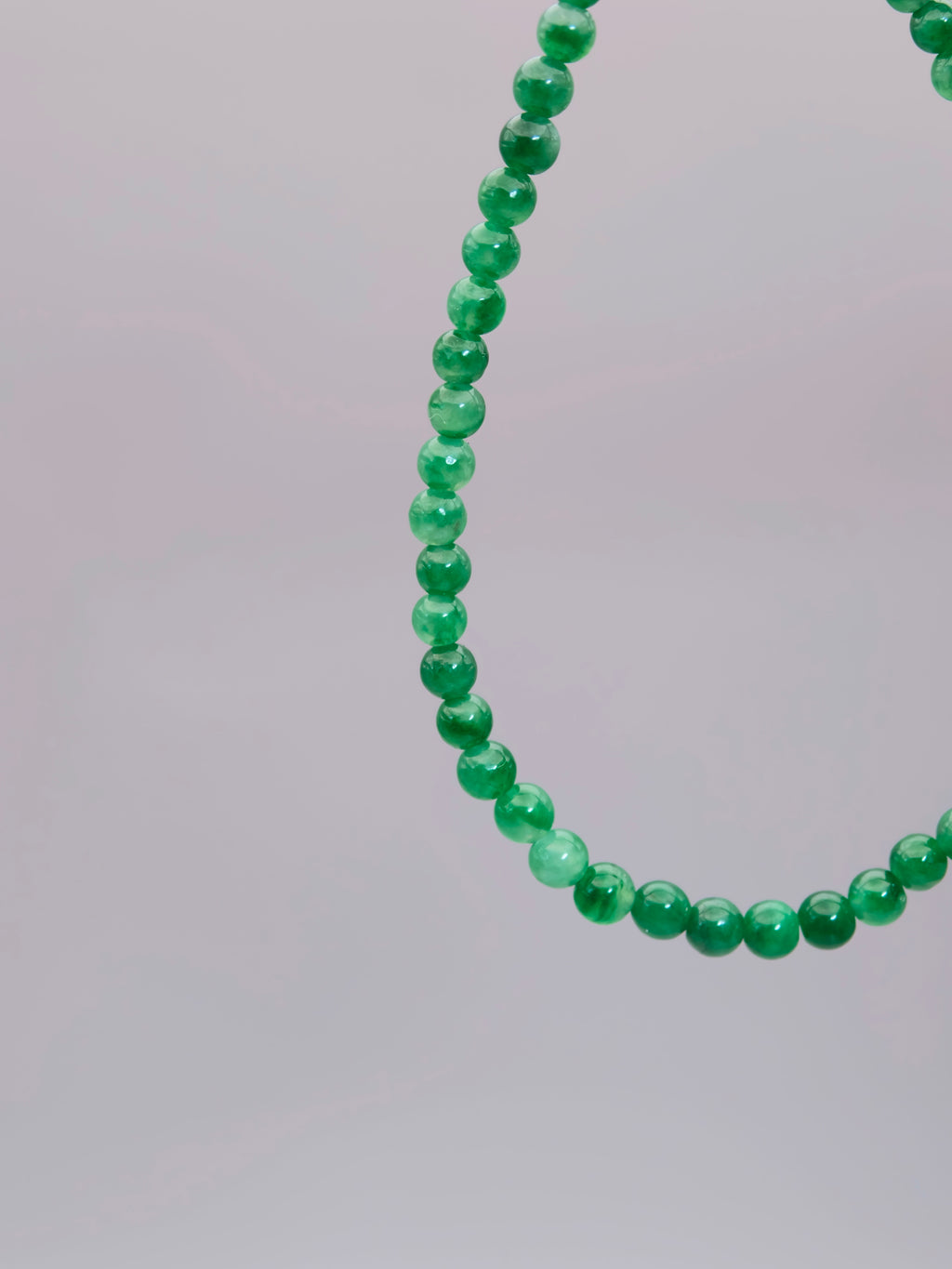 Green Jadeite Bead Bracelet｜綠翡翠珠手鍊《翠序・成珠》