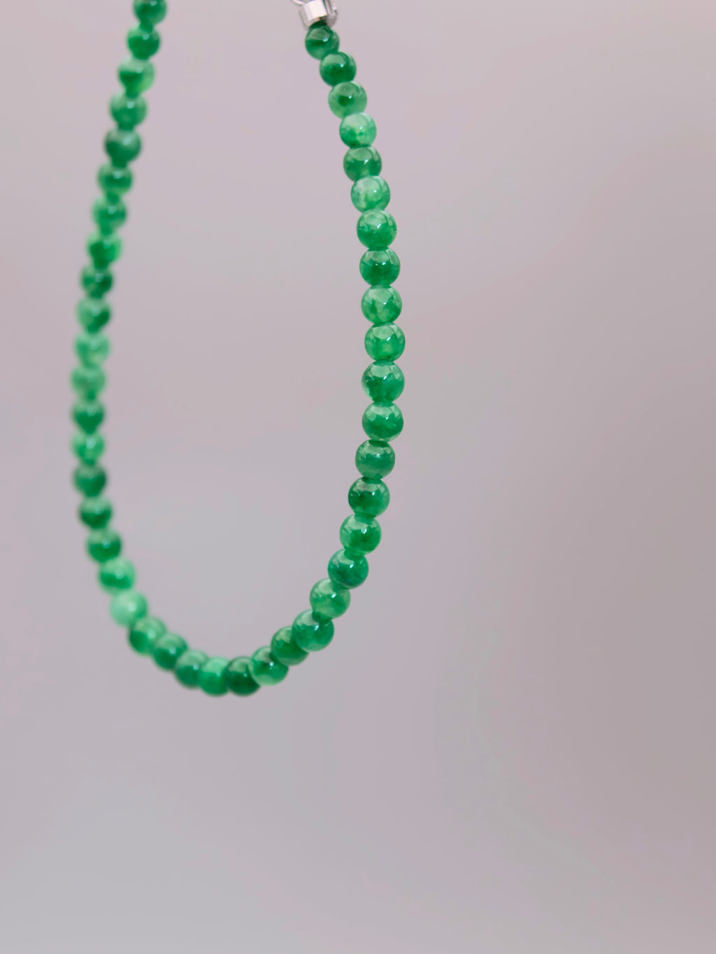 Green Jadeite Bead Bracelet｜綠翡翠珠手鍊《翠序・成珠》