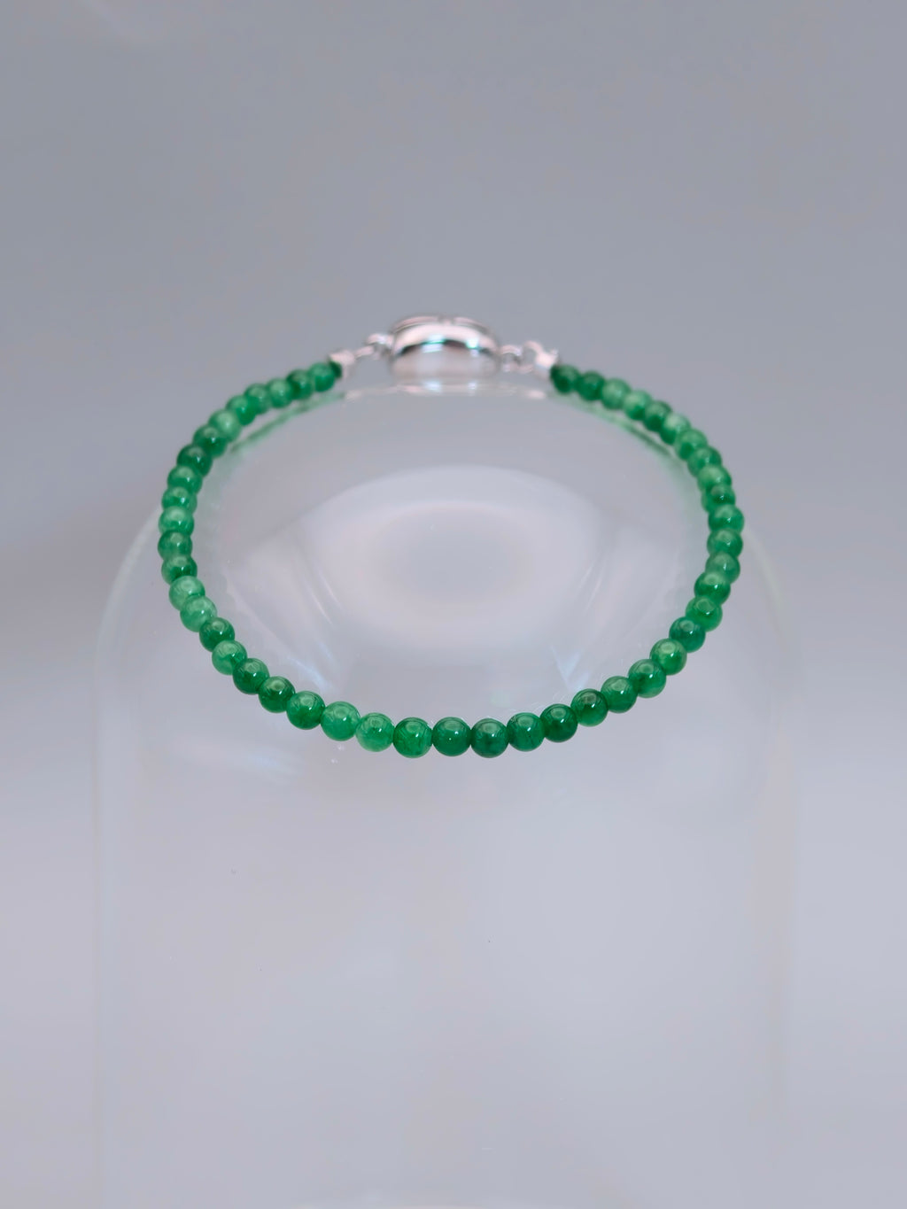 Green Jadeite Bead Bracelet｜綠翡翠珠手鍊《翠序・成珠》