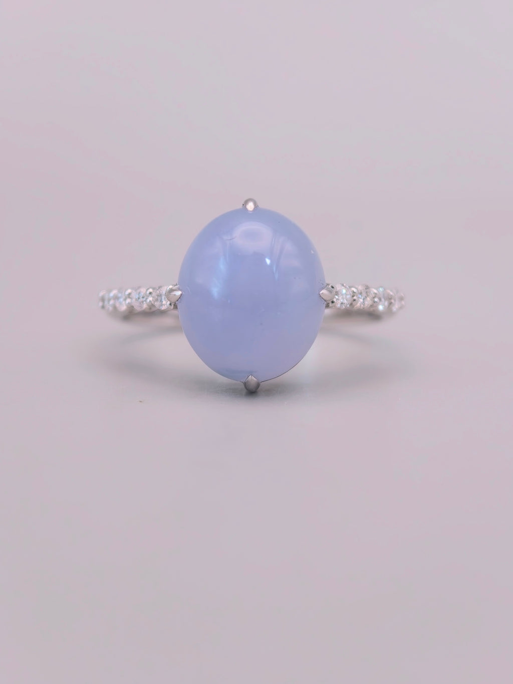 18K Lavender Jadeite Ring｜藍紫翡翠戒指《星軌・藍月》