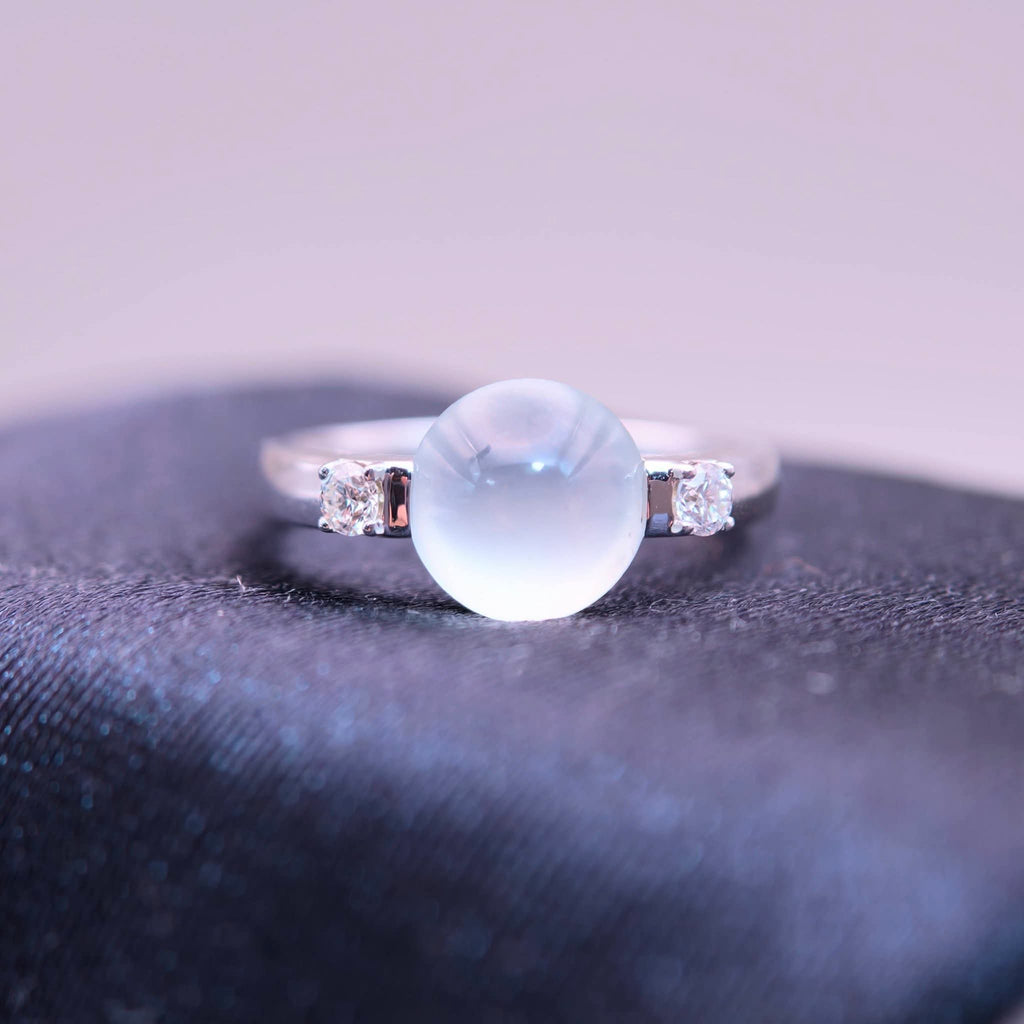 玻光·粼粼｜18K Icy Jadeite Ring