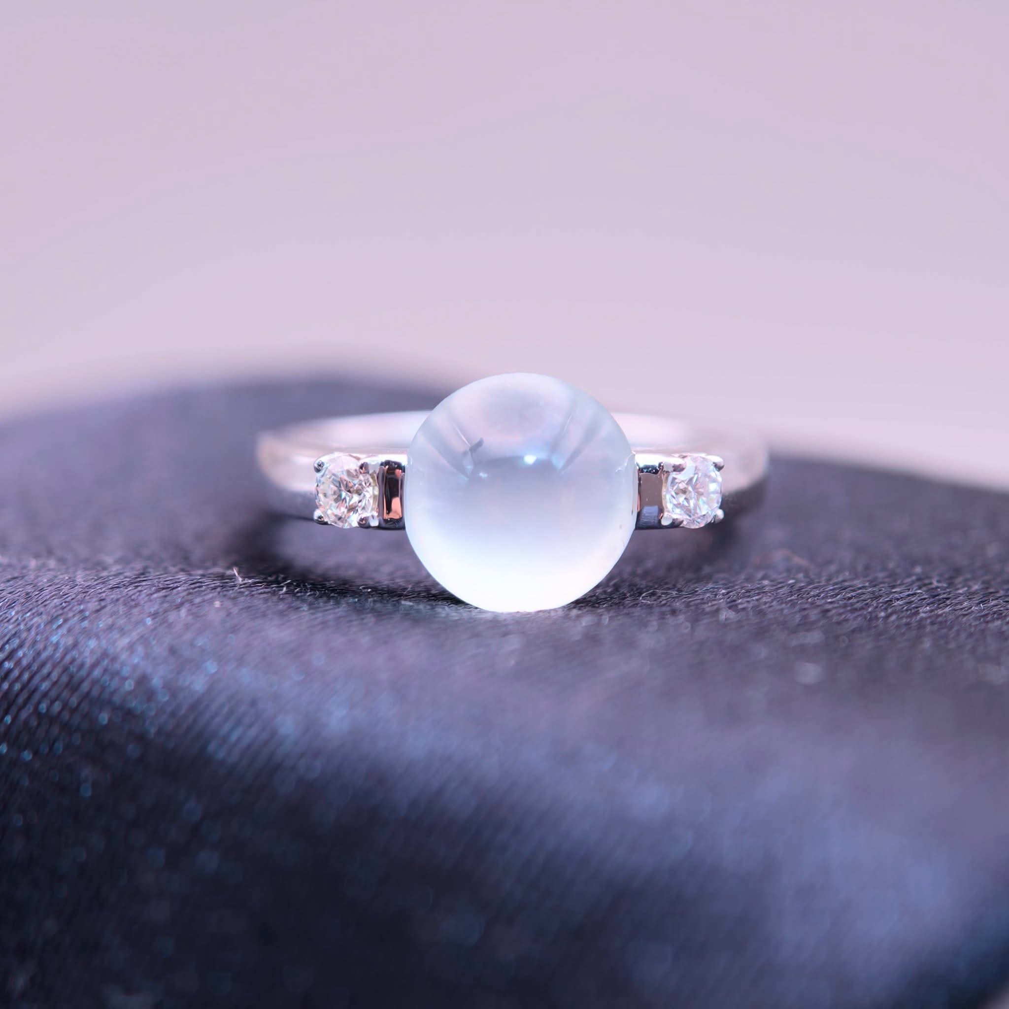 玻光·粼粼｜18K Icy Jadeite Ring