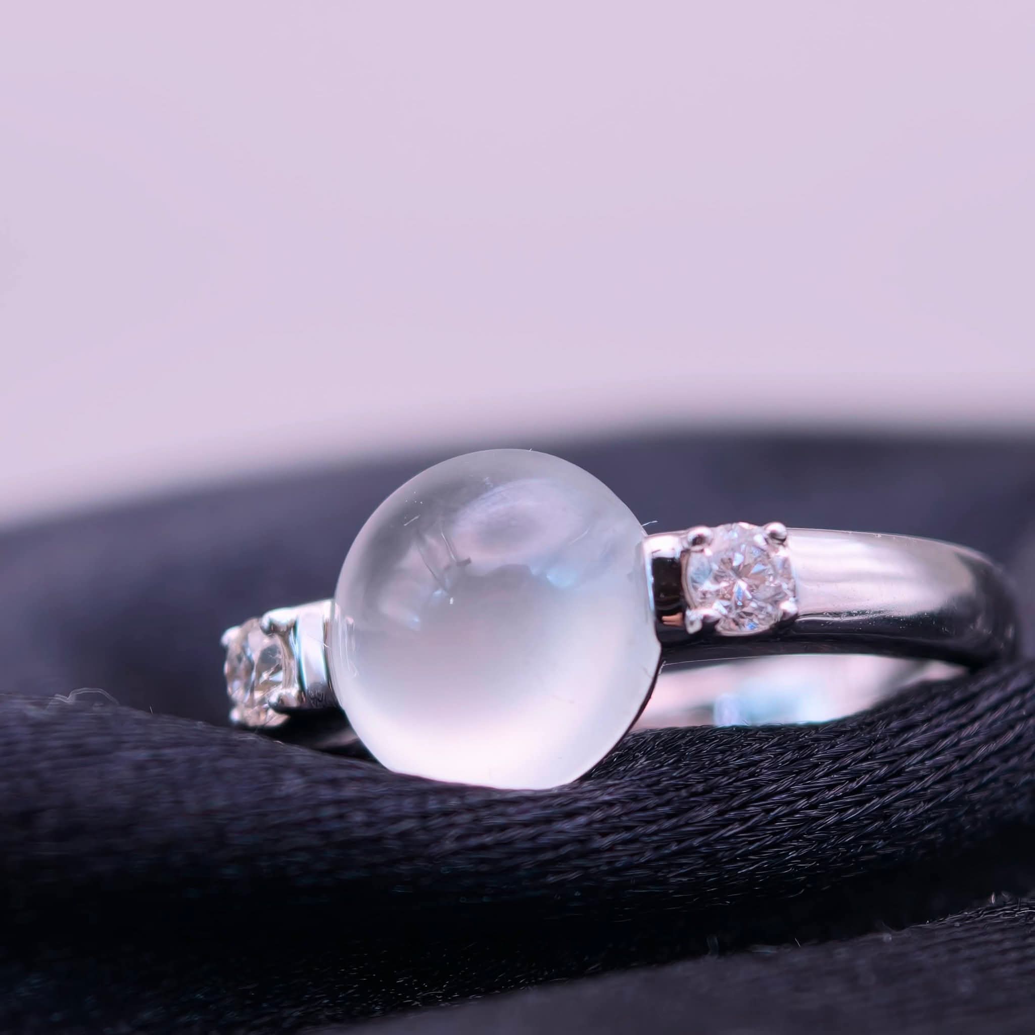 玻光·粼粼｜18K Icy Jadeite Ring